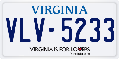 VA license plate VLV5233