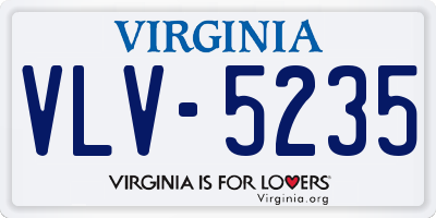 VA license plate VLV5235