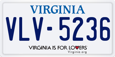 VA license plate VLV5236