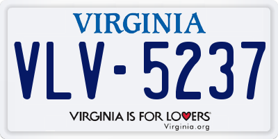 VA license plate VLV5237