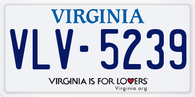 VA license plate VLV5239