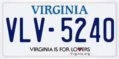 VA license plate VLV5240