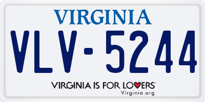 VA license plate VLV5244