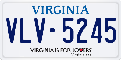 VA license plate VLV5245