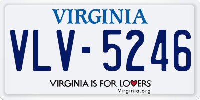 VA license plate VLV5246