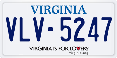 VA license plate VLV5247