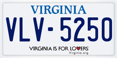 VA license plate VLV5250