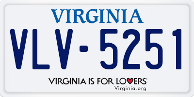 VA license plate VLV5251