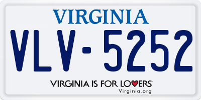 VA license plate VLV5252