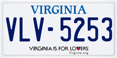 VA license plate VLV5253