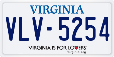 VA license plate VLV5254