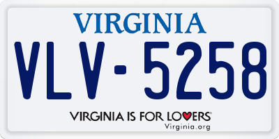 VA license plate VLV5258