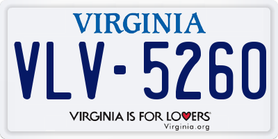 VA license plate VLV5260