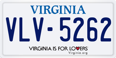 VA license plate VLV5262