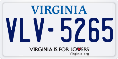 VA license plate VLV5265