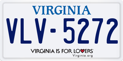 VA license plate VLV5272