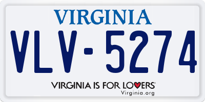 VA license plate VLV5274