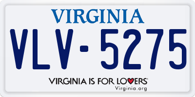 VA license plate VLV5275