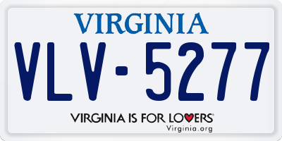 VA license plate VLV5277