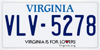 VA license plate VLV5278