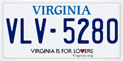 VA license plate VLV5280