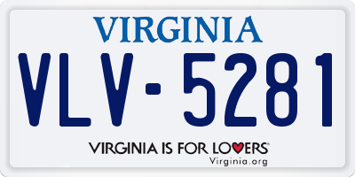 VA license plate VLV5281