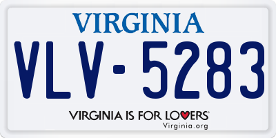 VA license plate VLV5283