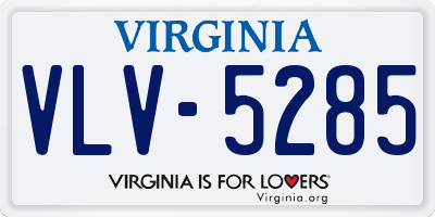 VA license plate VLV5285