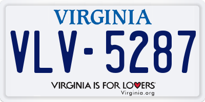 VA license plate VLV5287