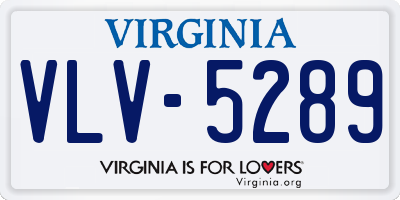 VA license plate VLV5289