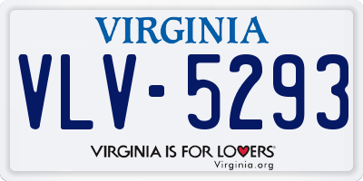 VA license plate VLV5293