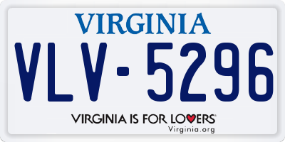 VA license plate VLV5296