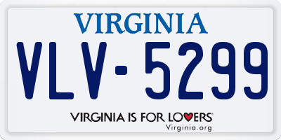 VA license plate VLV5299