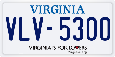 VA license plate VLV5300