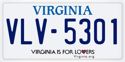 VA license plate VLV5301