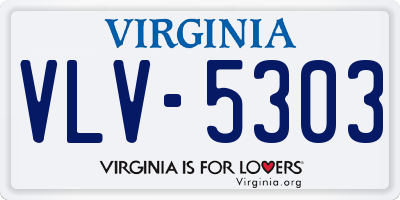 VA license plate VLV5303