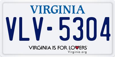 VA license plate VLV5304