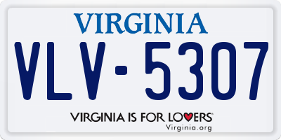 VA license plate VLV5307