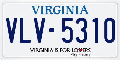 VA license plate VLV5310