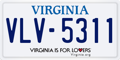 VA license plate VLV5311