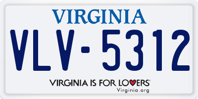 VA license plate VLV5312