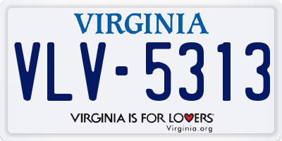 VA license plate VLV5313