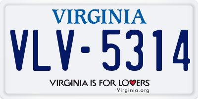 VA license plate VLV5314