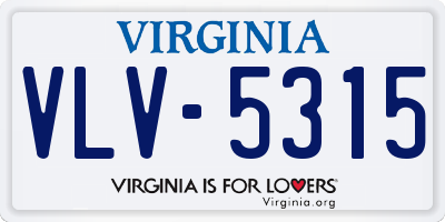 VA license plate VLV5315