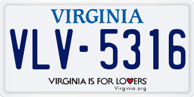 VA license plate VLV5316