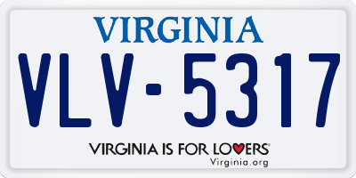 VA license plate VLV5317