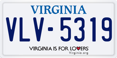 VA license plate VLV5319