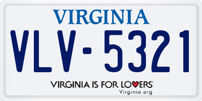 VA license plate VLV5321