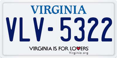 VA license plate VLV5322