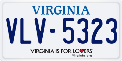 VA license plate VLV5323